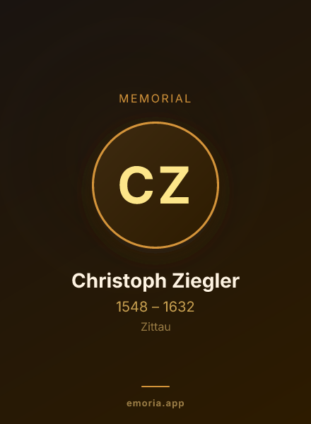 Memorial portrait of Christoph Ziegler