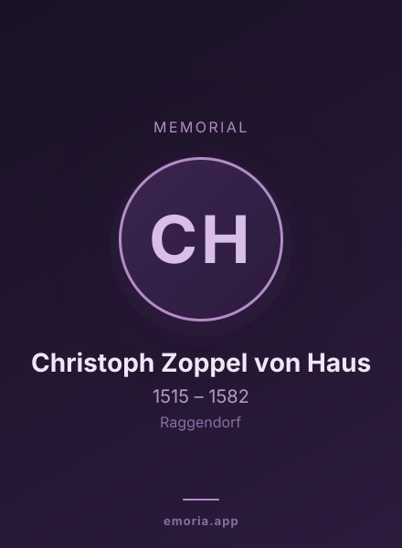Memorial portrait of Christoph Zoppel von Haus
