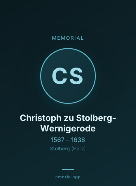 Memorial portrait of Christoph zu Stolberg-Wernigerode