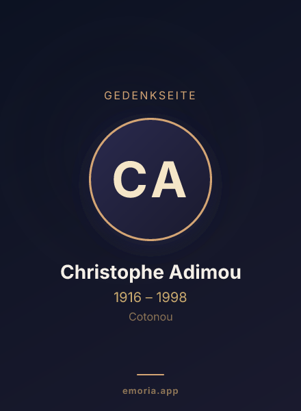 Gedenkportrait von Christophe Adimou