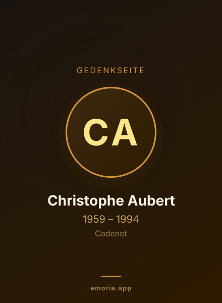 Gedenkportrait von Christophe Aubert