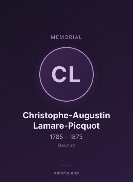Memorial portrait of Christophe-Augustin Lamare-Picquot