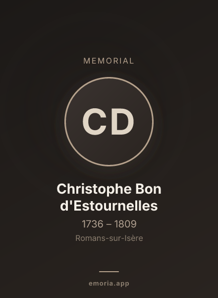 Memorial portrait of Christophe Bon d'Estournelles