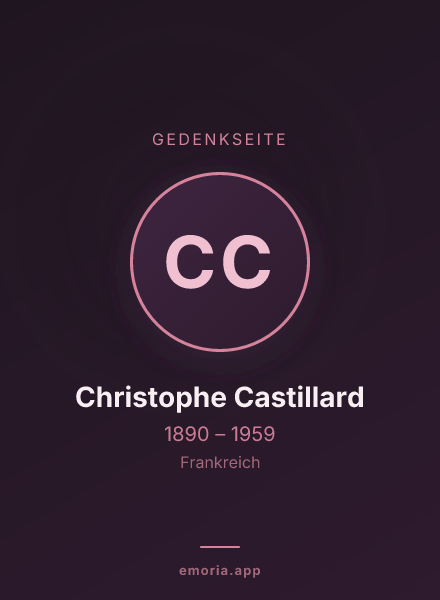 Gedenkportrait von Christophe Castillard