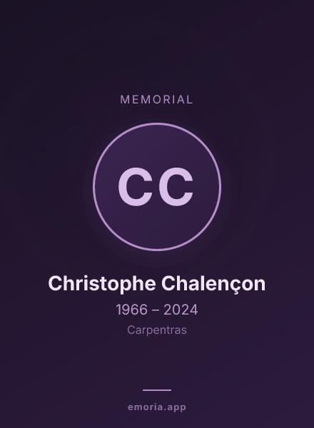 Memorial portrait of Christophe Chalençon