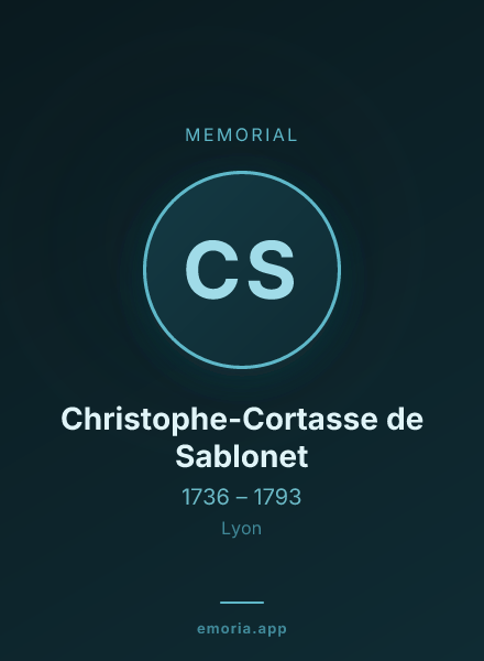 Memorial portrait of Christophe-Cortasse de Sablonet