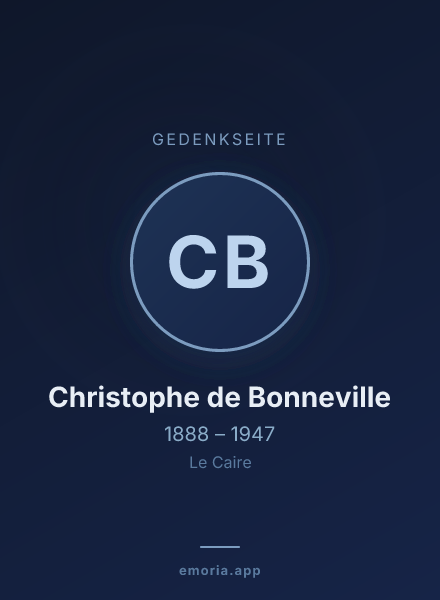 Gedenkportrait von Christophe de Bonneville