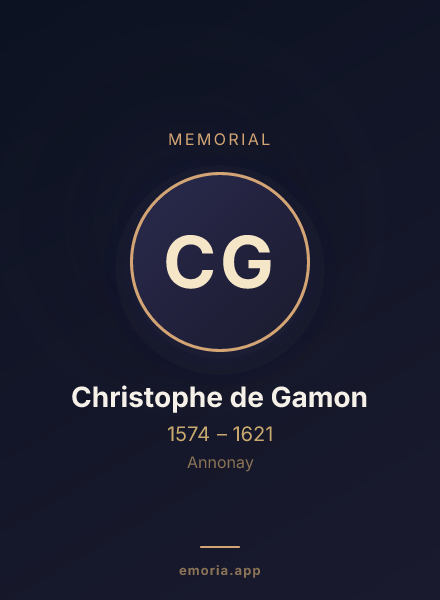 Memorial portrait of Christophe de Gamon