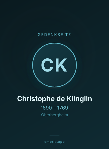 Gedenkportrait von Christophe de Klinglin