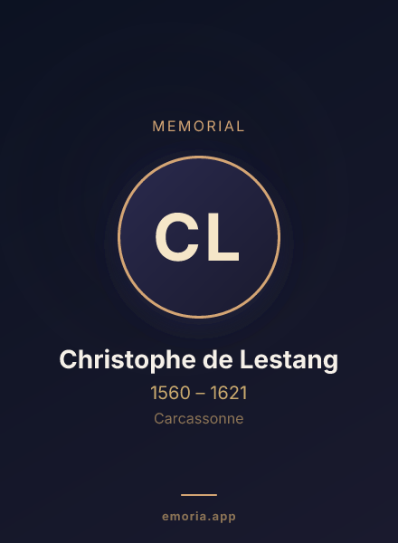 Memorial portrait of Christophe de Lestang