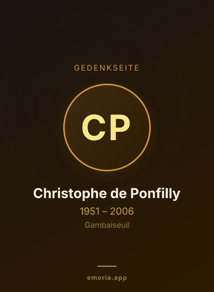 Gedenkportrait von Christophe de Ponfilly