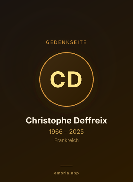Gedenkportrait von Christophe Deffreix