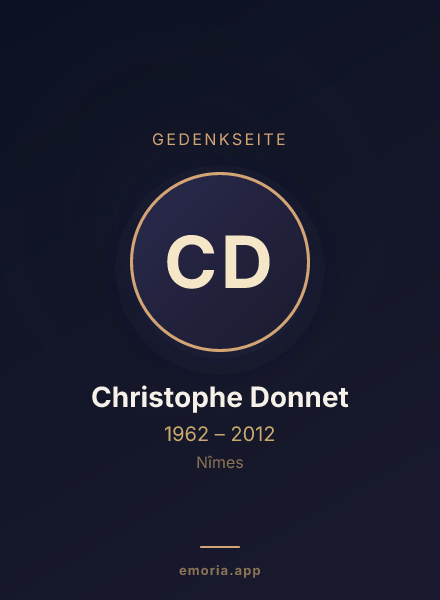 Gedenkportrait von Christophe Donnet