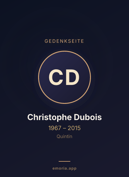 Gedenkportrait von Christophe Dubois