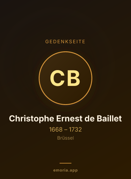 Gedenkportrait von Christophe Ernest de Baillet
