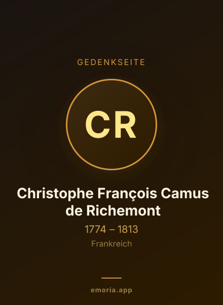 Gedenkportrait von Christophe François Camus de Richemont