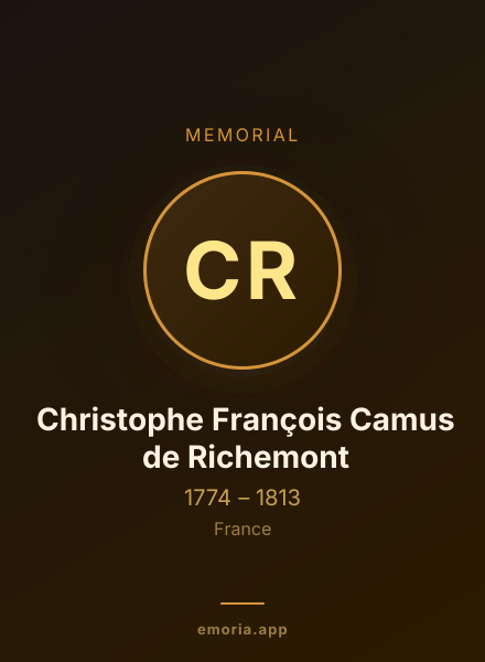 Memorial portrait of Christophe François Camus de Richemont
