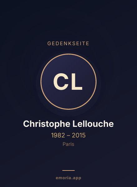 Gedenkportrait von Christophe Lellouche