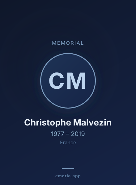 Memorial portrait of Christophe Malvezin