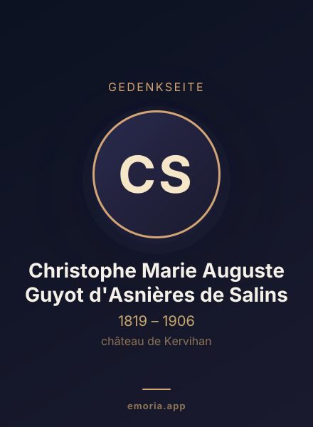 Gedenkportrait von Christophe Marie Auguste Guyot d'Asnières de Salins