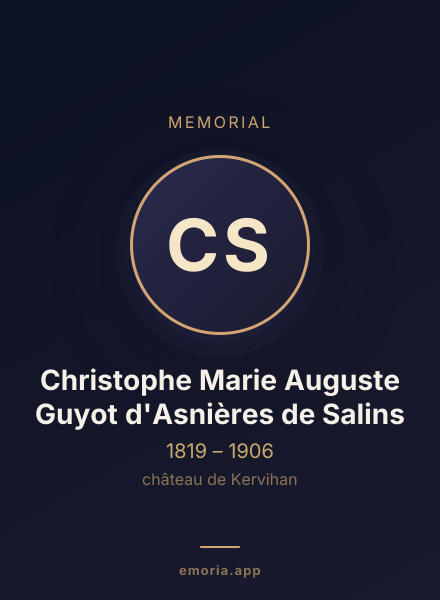 Memorial portrait of Christophe Marie Auguste Guyot d'Asnières de Salins