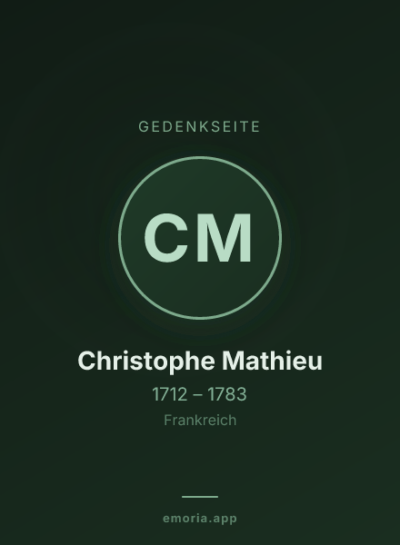 Gedenkportrait von Christophe Mathieu