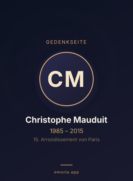 Gedenkportrait von Christophe Mauduit