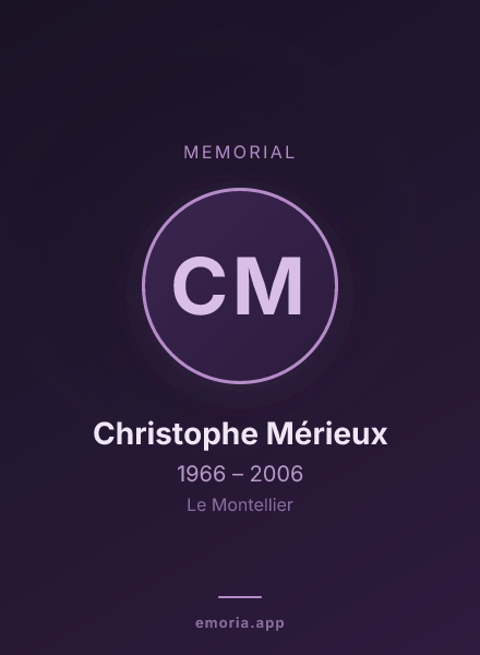 Memorial portrait of Christophe Mérieux