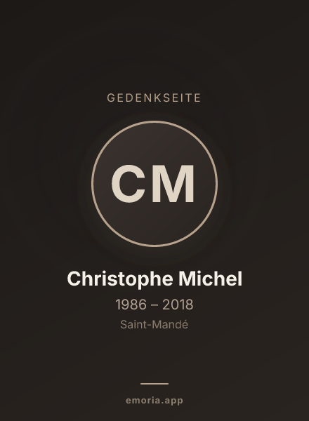 Gedenkportrait von Christophe Michel