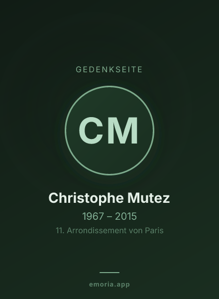 Gedenkportrait von Christophe Mutez