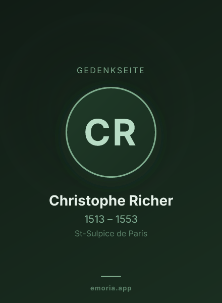 Gedenkportrait von Christophe Richer