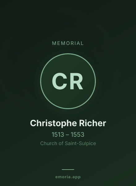 Memorial portrait of Christophe Richer