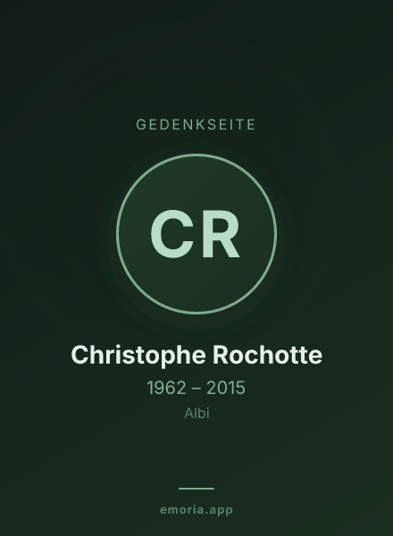 Gedenkportrait von Christophe Rochotte