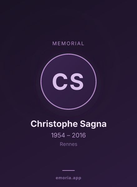 Memorial portrait of Christophe Sagna