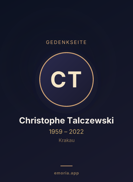 Gedenkportrait von Christophe Talczewski
