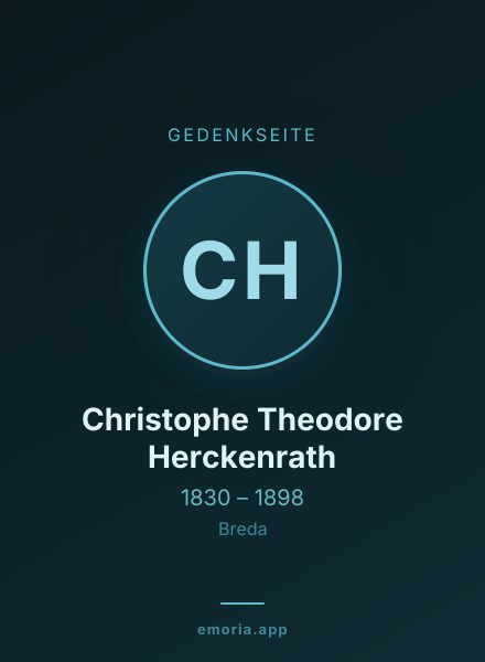 Gedenkportrait von Christophe Theodore Herckenrath