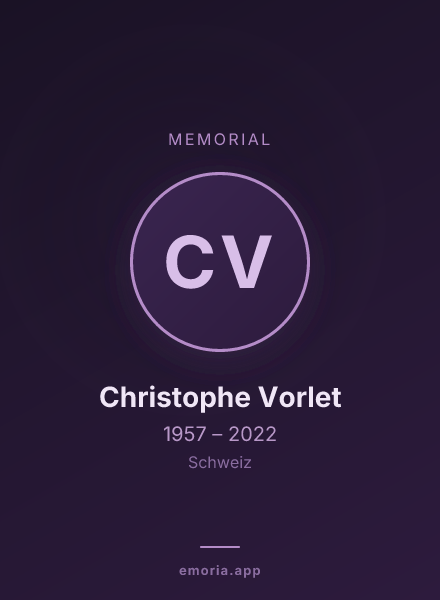 Memorial portrait of Christophe Vorlet