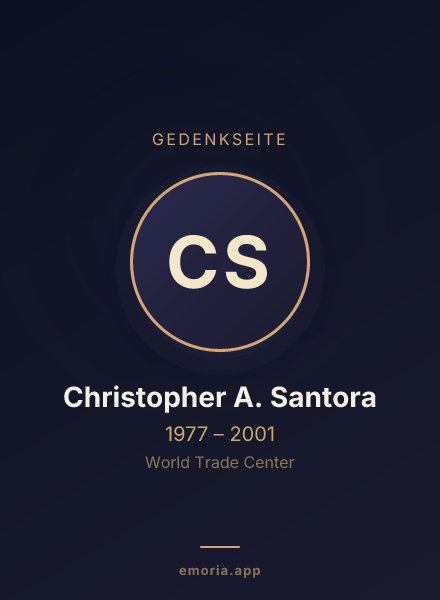 Gedenkportrait von Christopher A. Santora