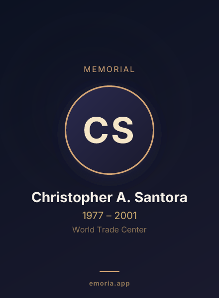 Memorial portrait of Christopher A. Santora