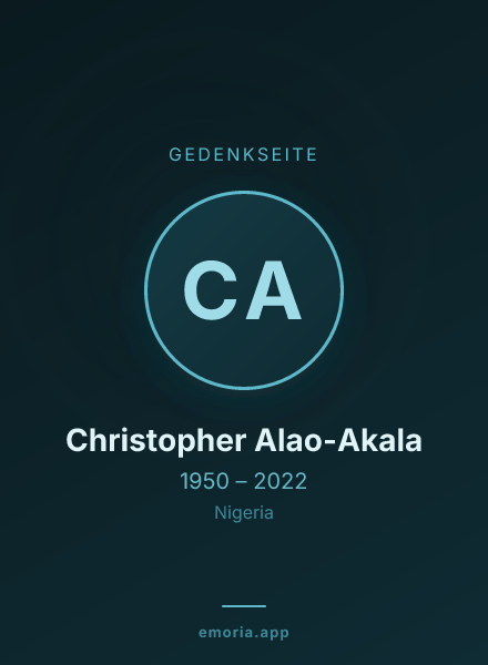 Gedenkportrait von Christopher Alao-Akala