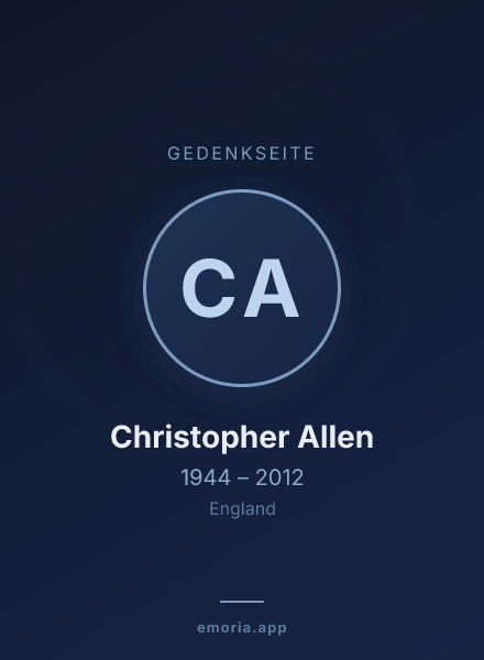 Gedenkportrait von Christopher Allen