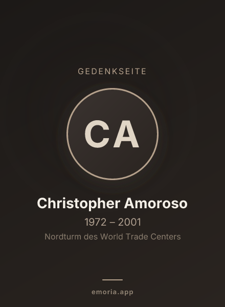 Gedenkportrait von Christopher Amoroso