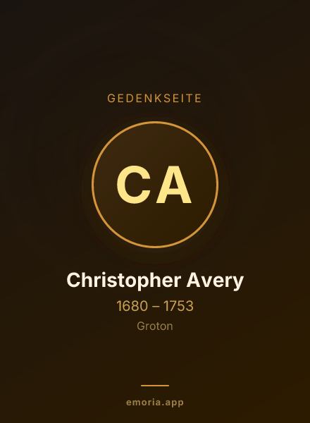 Gedenkportrait von Christopher Avery