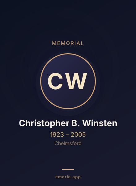 Memorial portrait of Christopher B. Winsten