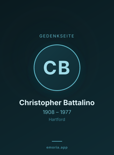 Gedenkportrait von Christopher Battalino