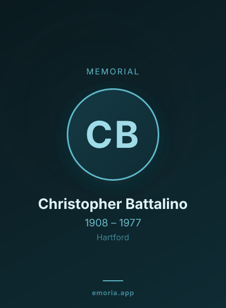 Memorial portrait of Christopher Battalino