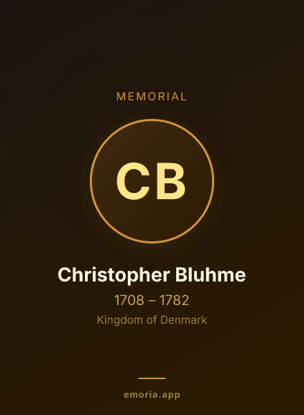 Memorial portrait of Christopher Bluhme