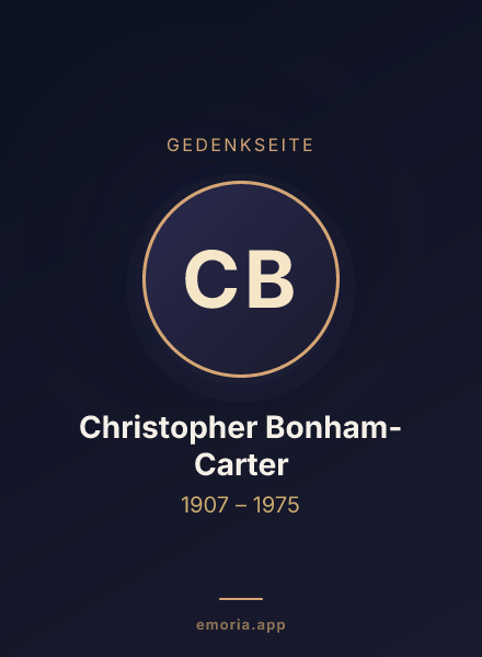 Gedenkportrait von Christopher Bonham-Carter