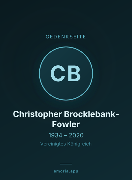 Gedenkportrait von Christopher Brocklebank-Fowler