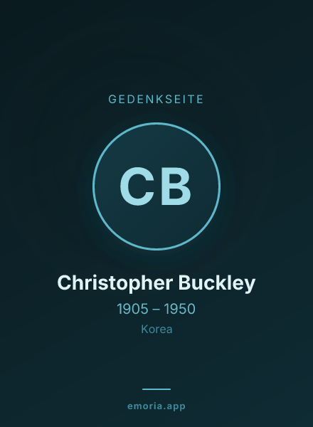 Gedenkportrait von Christopher Buckley